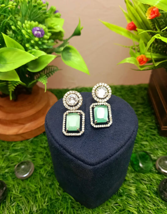 Light Green American Diamonds Earrings