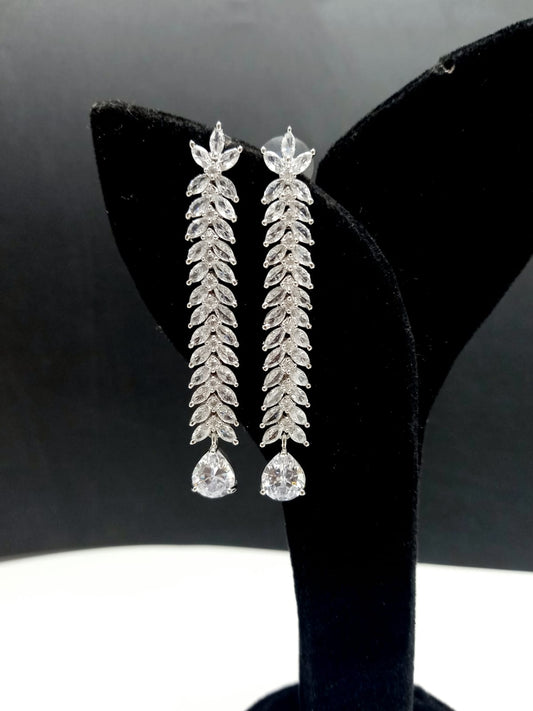 American Diamond Long Hanging Earrings Jewellery for Women