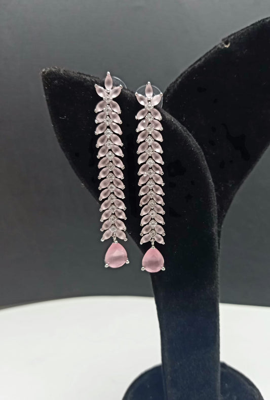 American Diamond Long Hanging Earrings Jewellery for Women